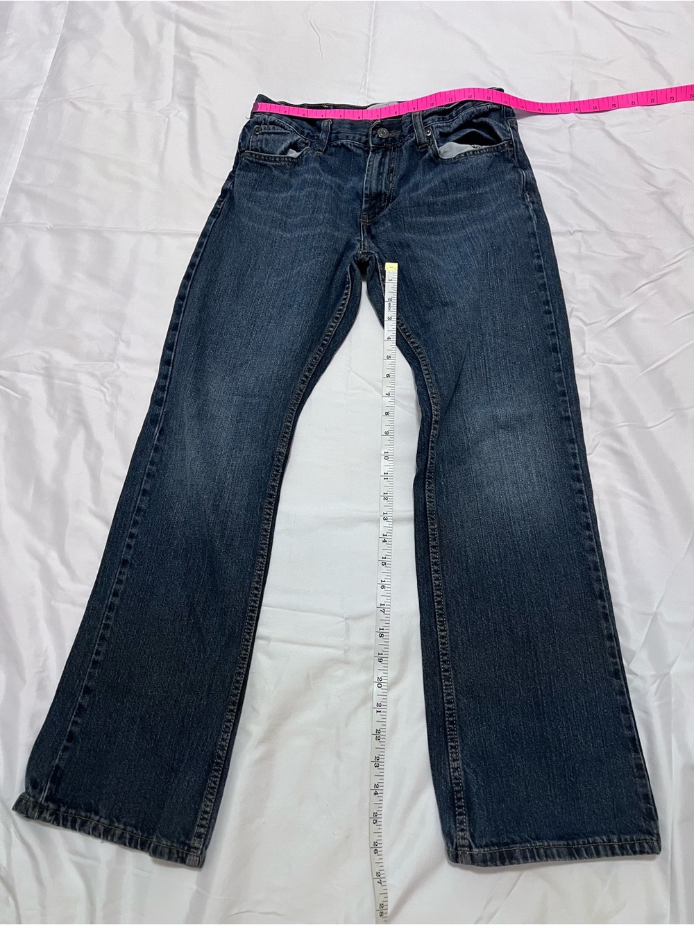 Levis 527 Bootcut Jeans Boys 18 Reg W29 L29 Medium Wash Blue Denim 5527-725